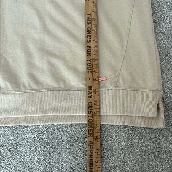 Sweaty Betty After Class Fleece Longsleeve Tan Cream Color Size XXS - Picture 10 of 10